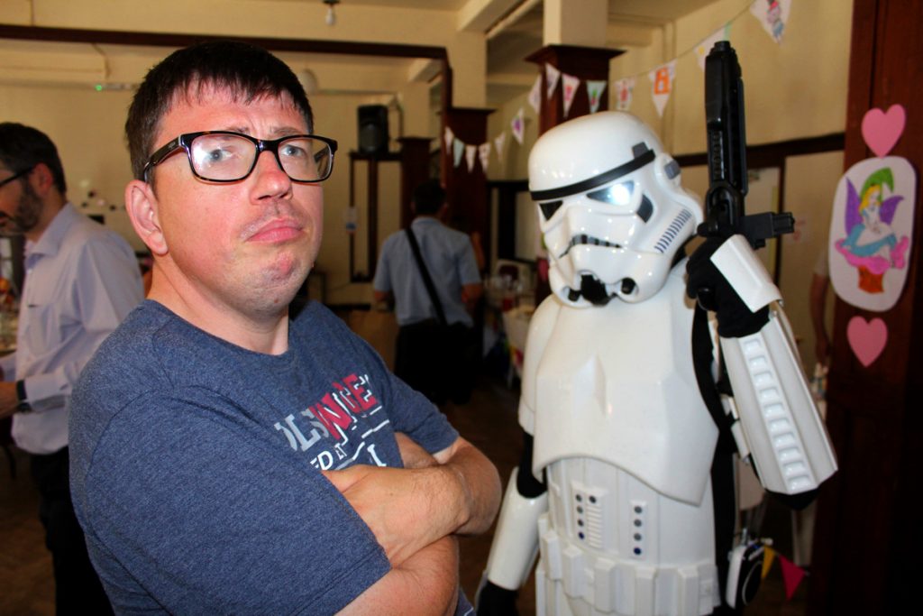 Storm Trooper and person supported at Autism West Midlands