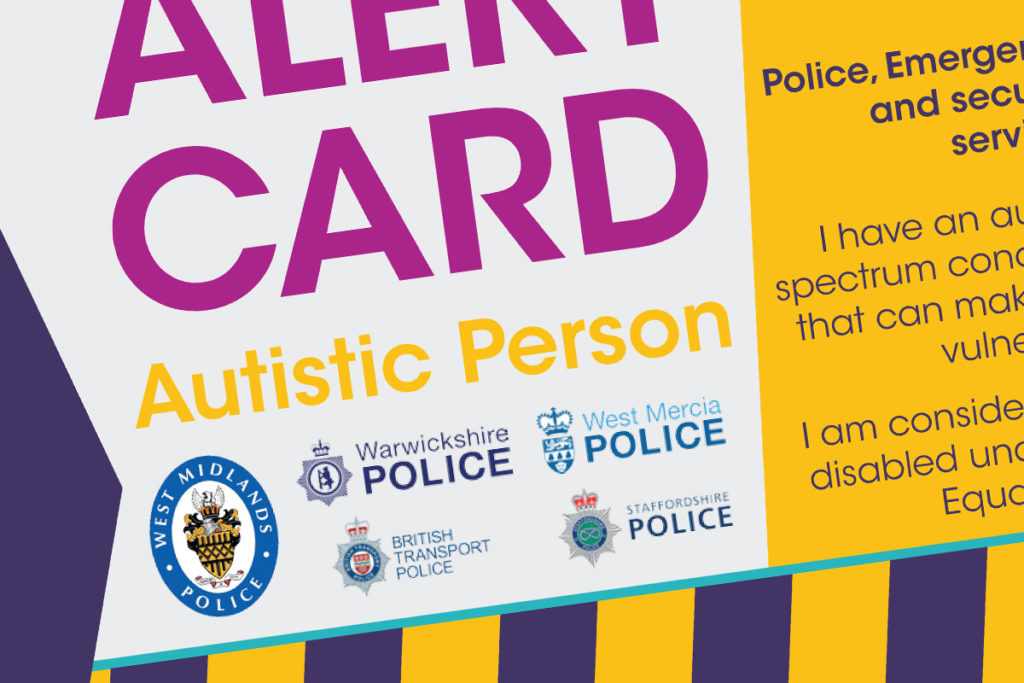 Close up of the alert card
