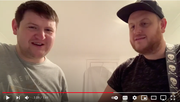 Scotty and Liam singing on YouTube