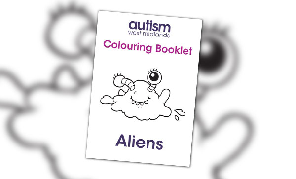 Cover of the Aliens colouring booklet