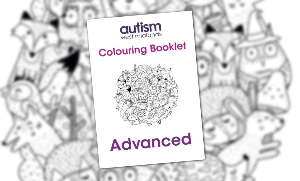 Front cover f the colouring booklet