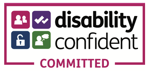 Logo for Disability Confident Committed